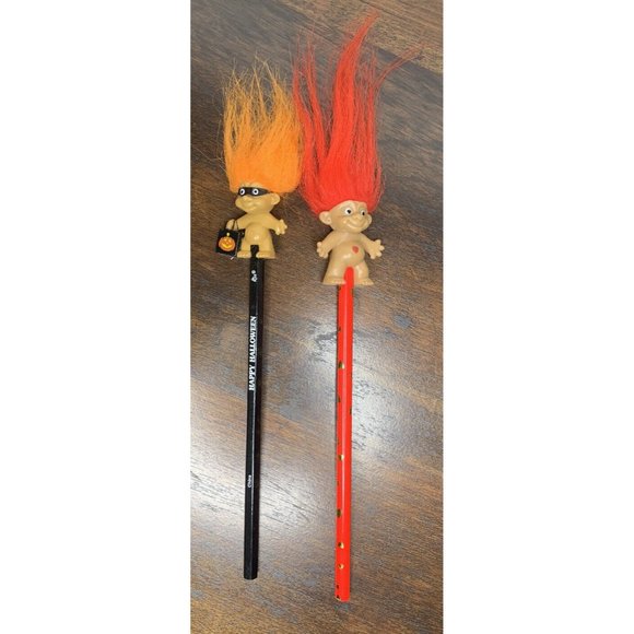 Vintage Pencils w/Toppers lot of 11 Russ Three Star Swallow Troll Animals NEW - Picture 5 of 14